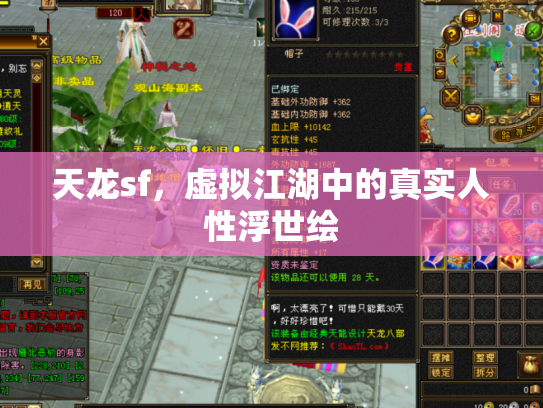 天龙sf，虚拟江湖中的真实人性浮世绘