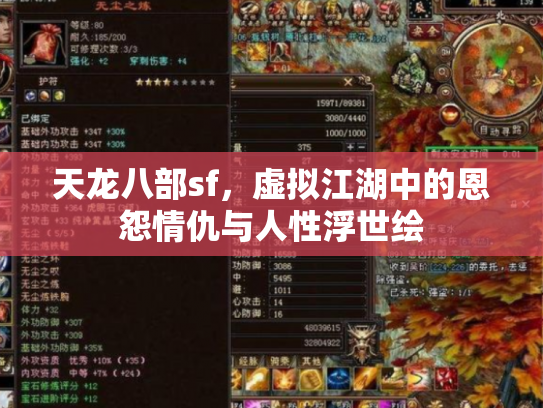 天龙八部sf，虚拟江湖中的恩怨情仇与人性浮世绘