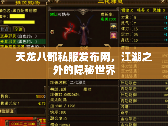 天龙八部私服发布网，江湖之外的隐秘世界