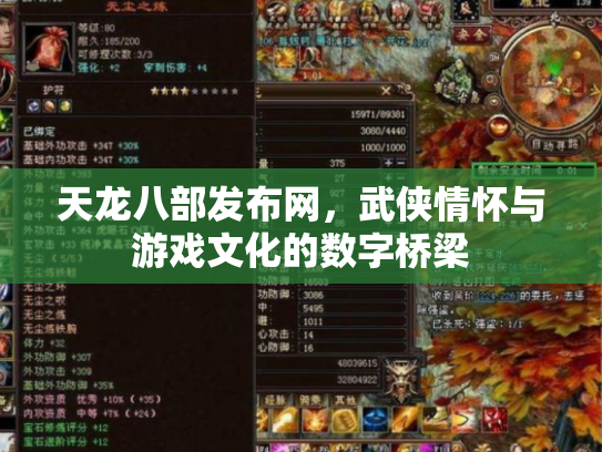 天龙八部发布网，武侠情怀与游戏文化的数字桥梁