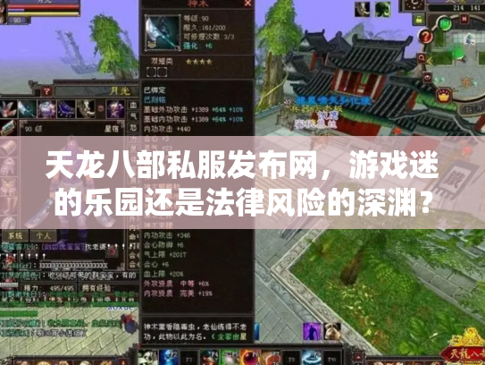 天龙八部私服发布网，游戏迷的乐园还是法律风险的深渊？