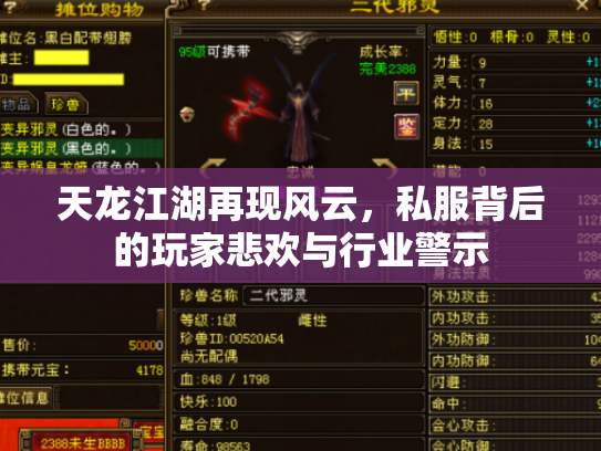 天龙江湖再现风云，私服背后的玩家悲欢与行业警示