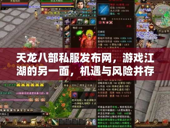 天龙八部私服发布网，游戏江湖的另一面，机遇与风险并存