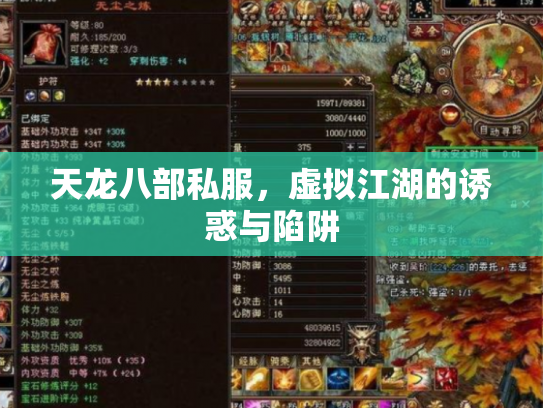 天龙八部私服，虚拟江湖的诱惑与陷阱