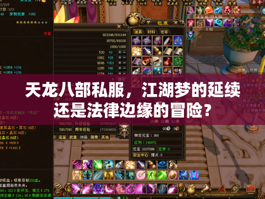 天龙八部私服，江湖梦的延续还是法律边缘的冒险？