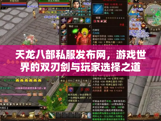天龙八部私服发布网，游戏世界的双刃剑与玩家选择之道