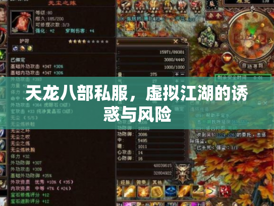 天龙八部私服，虚拟江湖的诱惑与风险