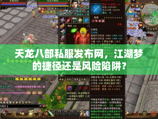天龙八部私服发布网，江湖梦的捷径还是风险陷阱？