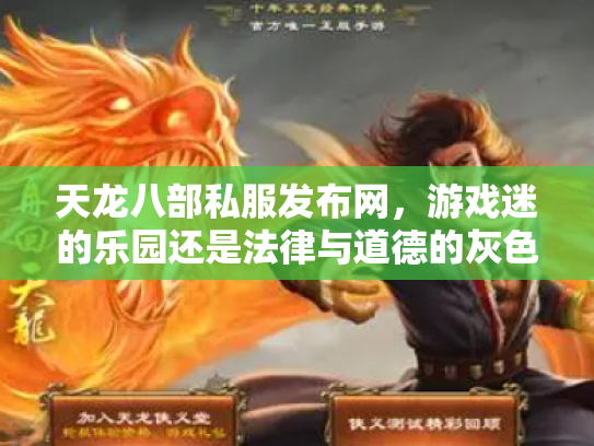 天龙八部私服发布网，游戏迷的乐园还是法律与道德的灰色地带？