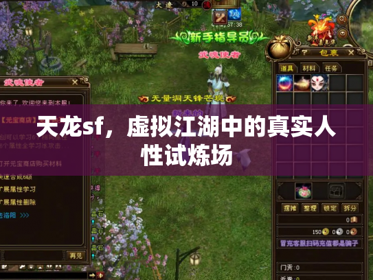 天龙sf，虚拟江湖中的真实人性试炼场
