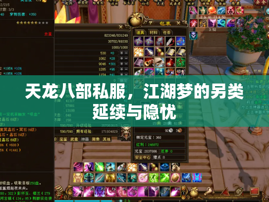 天龙八部私服，江湖梦的另类延续与隐忧