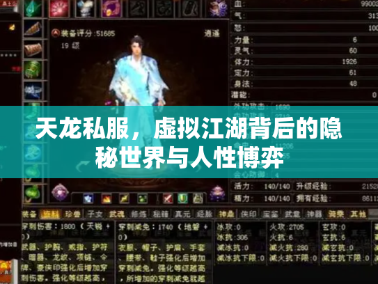 天龙私服，虚拟江湖背后的隐秘世界与人性博弈