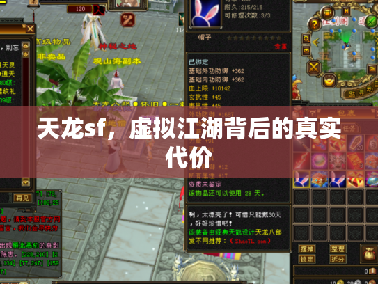 天龙sf，虚拟江湖背后的真实代价