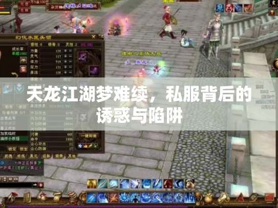 天龙江湖梦难续，私服背后的诱惑与陷阱
