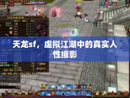 天龙sf，虚拟江湖中的真实人性缩影