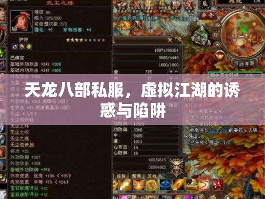 天龙八部私服，虚拟江湖的诱惑与陷阱