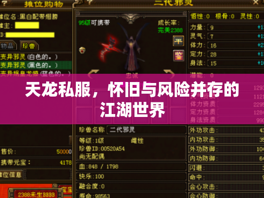 天龙私服，怀旧与风险并存的江湖世界