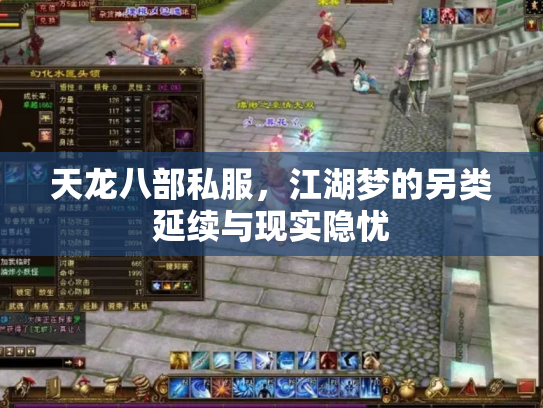 天龙八部私服,江湖梦的另类延续与现实隐忧 天龙八部私服,江湖梦的另类延续与现实隐忧
