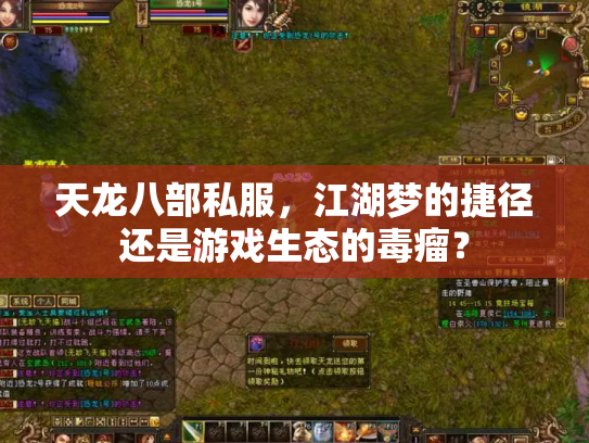 天龙八部私服，江湖梦的捷径还是游戏生态的毒瘤？