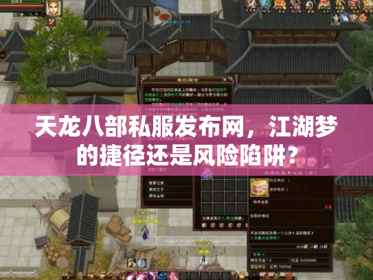 天龙八部私服发布网，江湖梦的捷径还是风险陷阱？