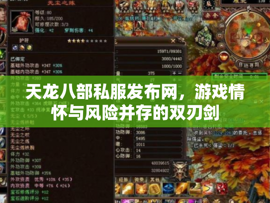 天龙八部私服发布网，游戏情怀与风险并存的双刃剑