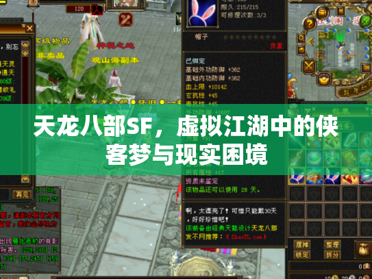 天龙八部SF,虚拟江湖中的侠客梦与现实困境 天龙八部SF,虚拟江湖中的侠客梦与现实困境