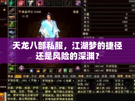 天龙八部私服，江湖梦的捷径还是风险的深渊？