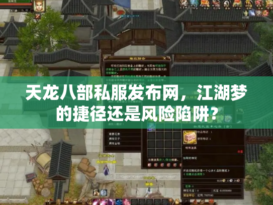 天龙八部私服发布网，江湖梦的捷径还是风险陷阱？