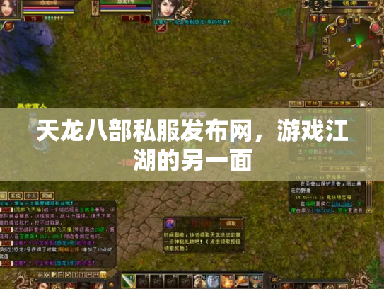 天龙八部私服发布网，游戏江湖的另一面