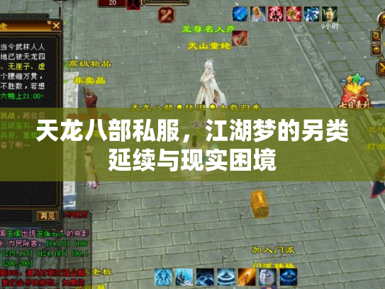 天龙八部私服，江湖梦的另类延续与现实困境