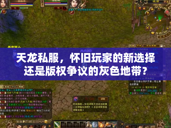 天龙私服，怀旧玩家的新选择还是版权争议的灰色地带？