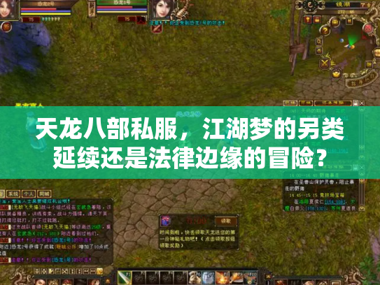 天龙八部私服，江湖梦的另类延续还是法律边缘的冒险？