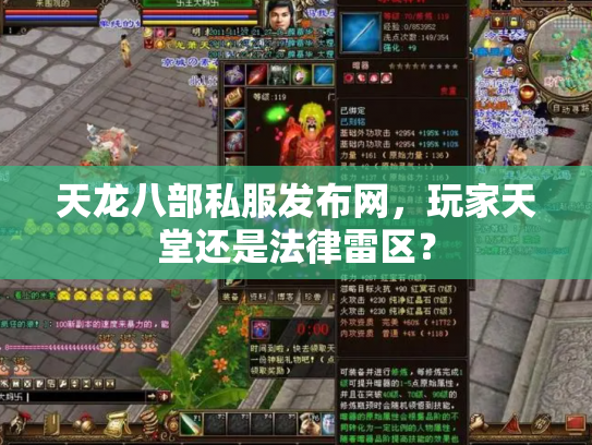 天龙八部私服发布网，玩家天堂还是法律雷区？