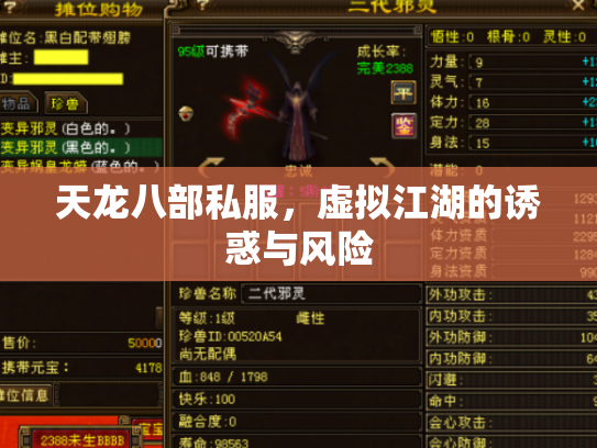 天龙八部私服，虚拟江湖的诱惑与风险
