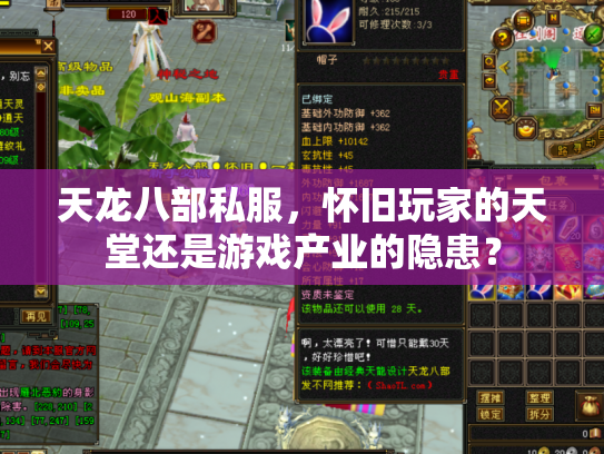 天龙八部私服，怀旧玩家的天堂还是游戏产业的隐患？