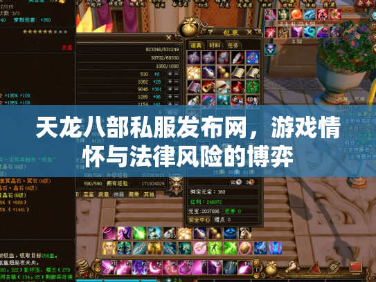 天龙八部私服发布网，游戏情怀与法律风险的博弈