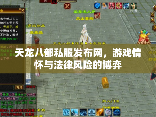 天龙八部私服发布网，游戏情怀与法律风险的博弈