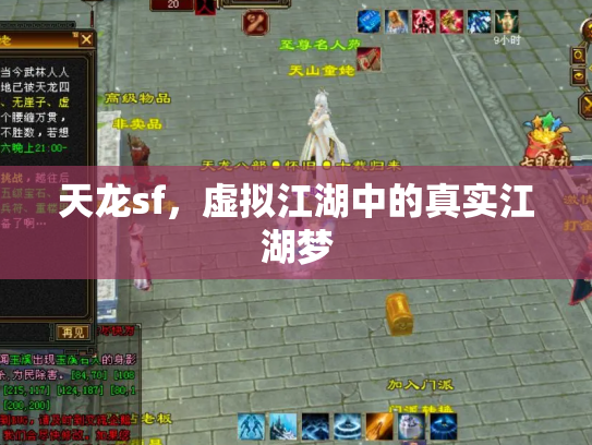 天龙sf，虚拟江湖中的真实江湖梦