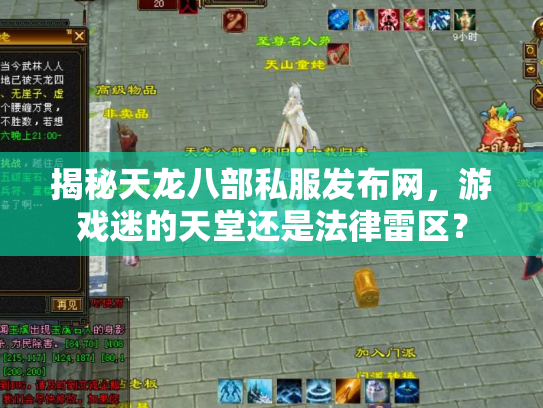 揭秘天龙八部私服发布网，游戏迷的天堂还是法律雷区？