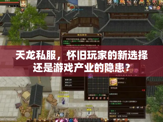 天龙私服，怀旧玩家的新选择还是游戏产业的隐患？