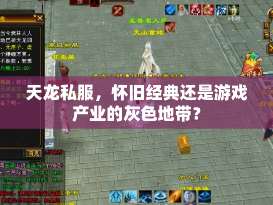 天龙私服，怀旧经典还是游戏产业的灰色地带？