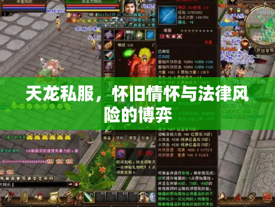 天龙私服，怀旧情怀与法律风险的博弈