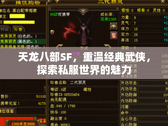 天龙八部SF，重温经典武侠，探索私服世界的魅力