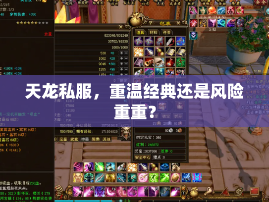 天龙私服，重温经典还是风险重重？