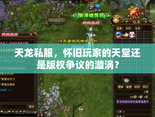 天龙私服，怀旧玩家的天堂还是版权争议的漩涡？