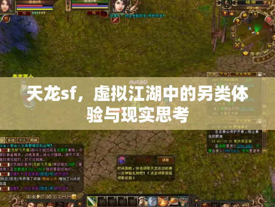天龙sf，虚拟江湖中的另类体验与现实思考