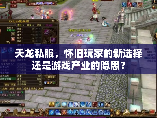 天龙私服，怀旧玩家的新选择还是游戏产业的隐患？