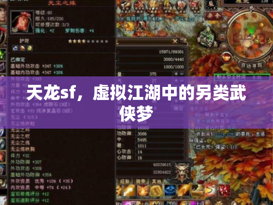 天龙sf，虚拟江湖中的另类武侠梦