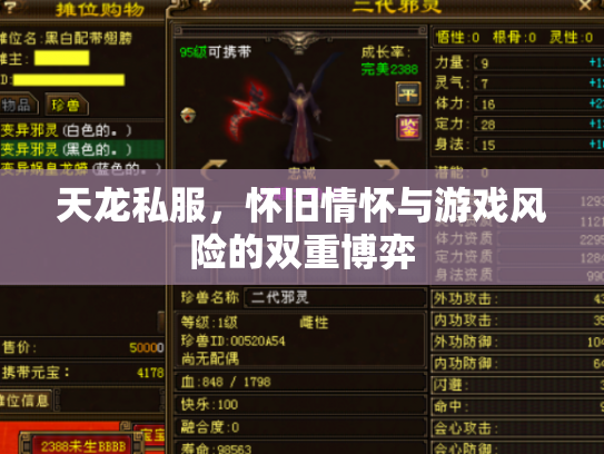 天龙私服，怀旧情怀与游戏风险的双重博弈