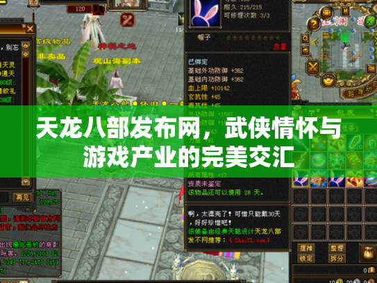 天龙八部发布网，武侠情怀与游戏产业的完美交汇